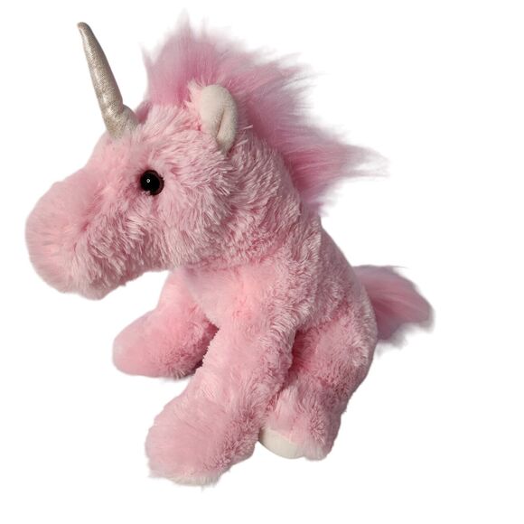 Aurora Pink Unicorn With Shiny Silver Horn Plush Stuffed Animal 11" Seated 2019 - Picture 2 of 11
